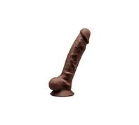 Silexd - modelo 1 pene realistico silicona premium silexpan marron 17.5 cm