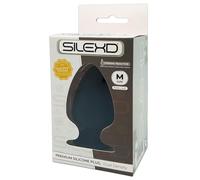 SILEXD Plug anal Jackie M de doble densidad de silicona Negro Talla M