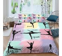 Silhouette Art Style Funda Edredon Microfibra Suave Tres Piezas Estampado 3D Silhouette Arte Estilo Funda de Edredón con Funda de Almohada Antialérgica Antibacteriana for Adultos Single（140x200cm）