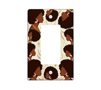 Silhouette - Cubierta de interruptor de luz basculante individual, aretes artísticos contemporáneos de hoja N/A de plástico marrón, tamaño estándar, placas de pared decorativas para sala de estar