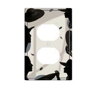 Silhouette - Cubiertas de pared dúplex, diseño moderno y elegante de hoja de sombrero, sin plástico, tamaño estándar, decorativo, para sala de estar, dormitorio, decoración de oficina en casa