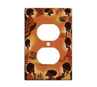 Silhouette - Cubiertas dúplex, placa de pared, cesta de hojas artísticas culturales de plástico naranja de verano, tamaño estándar, fundas decorativas para receptáculos para el hogar, sala de estar