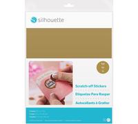 Silhouette - Hojas de pegatinas para imprimir, color dorado, 8.5 x 11 pulgadas 8