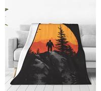 Silhouette - Manta de microforro polar para cama, sofá, camping, enfriador o viajes, manta multiusos súper suave (60 x 50 pulgadas)