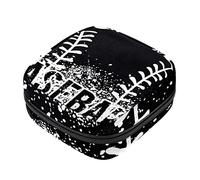 Silhouette of a Baseball con patrón de salpicaduras de suciedad, bolsa de almacenamiento portátil para mujeres, adolescentes y niñas, bolsa de copa menstrual, soporte para almohadilla de lactancia