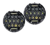 SILHUP Faro Delantero Para accesorios de automóvil Para Hummer H1 y H2 del año 03 al 2009, faros LED redondos DOT de 7 pulgadas(A)