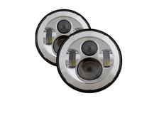 SILHUP Faro Delantero Para AM General Para Hummer 1992 - - 2001 Faros Delanteros LED Redondos 7 Pulgadas Con Forma Ojo Ángel Y Luces DRL Delanteras(No Halo Chrome)