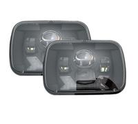 SILHUP Faro Delantero Para Jeep Para Wrangler YJ Para Cherokee XJ Para Camiones 4x4 Faros Delanteros LED 72 W Para Automóvil 5x7 Y 7x6 Cuadrados Giro DRL(2PCS C)