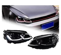SILHUP Faro Delantero Para VW Para Golf 7 MK7 LED 2013-2017 Faros delanteros 7.5 GTI Faros DRL Señal de giro Luz alta Proyector Angel Eye Lente(Negro,LHD)