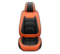 SILHUP Funda Asiento Coche Funda De Cuero PU para Asiento para Hyundai para Solaris para Sonata para Creta para Encino para Elantra Ix25 Ix35 Accesorios Interiores(Black Orange)