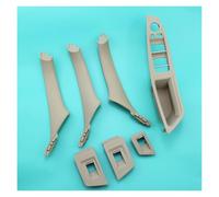 SILHUP Manija Puerta Interior Para F10 528i 550i Cubierta Embellecedora Para Volante A La Izquierda Accesorios Para Coche Manijas Puerta Interior Marco Interruptor Panel(Beige)