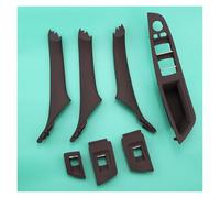 SILHUP Manija Puerta Interior Para F10 528i 550i Cubierta Embellecedora Para Volante A La Izquierda Accesorios Para Coche Manijas Puerta Interior Marco Interruptor Panel(Mocha)