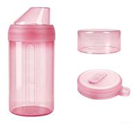 Silic1FoodStorageContainerwith3LidsAirtightKitchenCanisterforGrainsHarinsHarinSugar&CoffeeLeak-Proof&MicrowaveSafeGreen(750ML Pink)