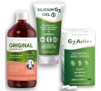 Silicium G7 Lote Completo: G7 Original + G7 Activ + Gel Silicio 150 ml - Suplemento de Silicio para Articulaciones y Piel, Energía Extra y Alivio Muscular