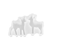 Silicón de silicona con diseño de ciervo de Navidad para jabón, decoración navideña, colofonia fundida