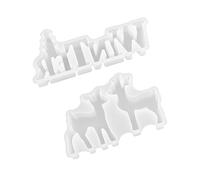 Silicón de silicona con diseño de ciervo de Navidad para jabón, decoración navideña, colofonia fundida