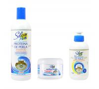 Silicon Mix Protieina de Perla Shampoo 16oz & Treatment & Leave-In 8oz """" Set """"
