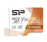 Silicon Power 256GB Micro SD U3 SDXC Hasta 100MB/s Tarjeta de Memoria con Adaptador para Nintendo-Switch, Cams y Drones