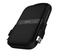 Silicon Power Armor A60 - Disco duro externo 2.5" USB 3.0 de 2 TB (grado militar USA MIL-STD-810G, resistente a golpes y agua IPX4), color negro