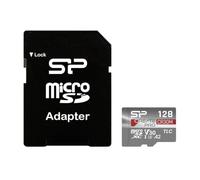 Silicon Power CreatePro CR30M Tarjeta de memoria microSDXC de 128 GB con adaptador, UHS-I U3 A2 V30 4K Micro SD Card Compatible con Drone, Nintendo Switch, Dash Cam, Cámara de seguridad