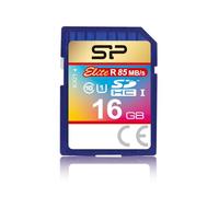 Silicon Power Elite - Tarjeta de Memoria SDHC de 16 GB, Velocidad de Lectura hasta 85 MB/s, Class 10 UHS-1
