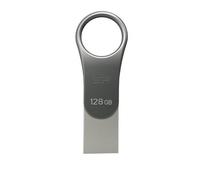 Silicon Power Memoria USB de 128 GB USB3.0 C80 Silver Type-c Ready - - Memoria USB de 128 GB, sp128gbuc3 C80 V1s