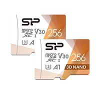 Silicon Power - Paquete de 2 Tarjetas Micro SD de 256 GB U3 Compatible con Nintendo Switch, Tarjeta de Memoria microSD SDXC microsdxc de Alta Velocidad con Adaptador
