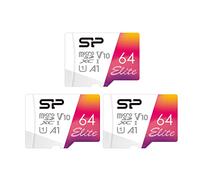 Silicon Power - Paquete de 3 tarjetas de memoria Elite UHS-I Micro SDXC de 64 GB con adaptador SD