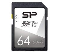 Silicon Power SP064GBSDXCV3V10 Tarjeta SD, 64 GB, UHS-I, U3, V30, Compatible con 4K, Clase 10, Velocidad máxima de Transferencia: 100MB/s, garantía de 5 años