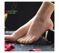 Silicona 1: 1 Modelo femenino for dibujo de calcetines sandalia. TPE Joyería de calcetines de zapatos(Skin Hard bones,One pair of feet)