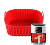 Silicona Air Fryer - Rectangular Tray Fryer | Liner*1 2cm Square Basket Pot Backing | Inserts Reusable Air Fryer Accessories | Compatible Dishwasher Reusable Crisper | Indoor Outdoor Space Saving