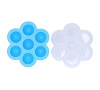 Silicona Algunas personas Cupcake de contenedor de alimentos Forma algunas personas Caja de suplementos de comida con tapa del cielo azul