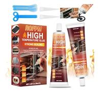 Silicona Alta Temperatura, Negra, Curado Rápido, Resistente al Calor, Pegamento Alta Temperatura, Masilla Refractaria Para Barbacoa, Varios Tipos de Chimeneas, Cristal Hornos, Calderas