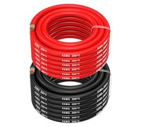 Silicona AWG Cable Eléctrico por MMOBIEL - Cable de cobre estañado, Gauge - Rojo y Negro Pares de Alambre - Flexible de alta temperatura de alambre para la automoción, (4 AWG, 5 m)