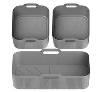 Silicona Baking Basket, Rectángulo Tray Liners, Heat Resistant non-tick Food Tray Mats, Oven Microwave Air Fryer Tray, Cooking Tray with Handle, No Tick Silicone Baking Mat