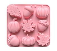 Silicona Baking Mold - 9 Cavity Pumpkin Shape | Fall Cake Mold with Non Stick Design, Bakeware Craft Supplies for Resin Chocolate Soap Candy Autumn Holiday Party Favors Home Kitchen Decor
