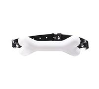 silicona boca gags Bdsm Bondage Silicone Bone Ball Gag Juego de roles Restricciones bucales Gags Cosplay Juguetes sexuales para adultos (blanco)