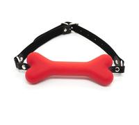 silicona boca gags bone Gag Adult Sex juegos juguetes arnés Silicone Bondage ball gags para boca Lock red