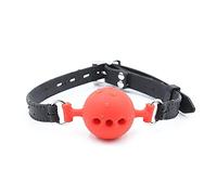 silicona boca gags Sex Open Mouth Gag Ball All Silicone Black Bdsm Gag Agujeros abiertos Bondage Restricciones Juguetes sexuales Para Mujeres Parejas
