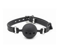 silicona boca gags Sex Open Mouth Gag Ball All Silicone Black Bdsm Gag Agujeros abiertos Bondage Restricciones Juguetes sexuales Para Mujeres Parejas