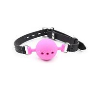 silicona boca gags Sex Open Mouth Gag Ball Silicone Sex Toys Para Mujeres Parejas bondage ball gags (Rosa-L)