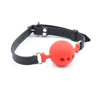 silicona boca gags Sex Open Mouth Gag Ball Silicone Sex Toys Para Mujeres Parejas bondage ball gags (Red-M)