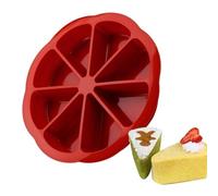 Silicona Cake Pan - Molde de 8 cavidades para hornear | Molde de silicona triangular para hornear pasteles, maíz, magdalenas, y pizza Slices, resistente al calor -40 ° F to 446 ° F Food Grade