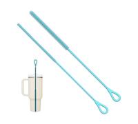 Silicona Cepillo Limpia Pajitas 2 Piezas Cepillo Limpia Biberones Flexible Limpiador de Botellas por Dentro Reutilizable con Mango Antideslizante para Pajitas de Vidrio de Metal y para Batidos