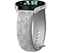 Silicona Correa para Garmin Vivomove 4S,Vivoactive 3S,Venu 4 41mm/3S/2S, 18mm Flower Deporte Brazalete Pulsera de Repuesto para Huawei Watch 5 42mm/GT 6/5/4 41mm