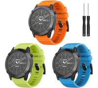 Silicona Correas Fenix 7X Pulseras, Diseño de Correa para Garmin Fenix 6X, Fenix 6X Pro, Fenix 5X, Fenix 5X Plus, Fenix 3, Fenix 3 HR, Enduro, Quatix 3, Descent MK1/D2 Delta PX/D2