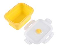Silicona de 3 Colores, 350 Ml, Contenedor de Almacenamiento de Alimentos Plegable para Oficina, Camping, 5,3x3,9x2,6 Pulgadas, Amarillo (YELLOW)
