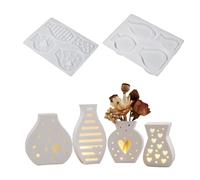 Silicona de lunares a rayas de corazón para manualidades de resina, jarrones florales, herramienta de fabricación de joyas, decoración del hogar, silicona de fundición de hormigón