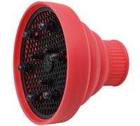 Silicona Difusor Rojo Plegable, para Secador de Pelo | Protección Térmica, Reduce Frizz y Ahorra, Uso en Casa o Salón, para Cabello Liso y Otros Tipos