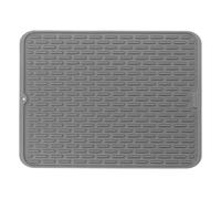 Silicona Dish Drying Mat | Heat Safe & Quick Dry Kitchen Mat | Secure Grip Counter Protector for Pots/Dishes/Utensils | Easy to Maintain & Space Saving (Yellow)